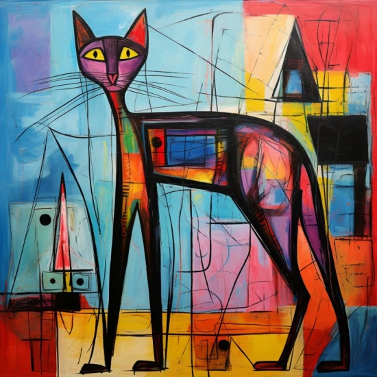 Super long leg cat - Πίνακας σε καμβά