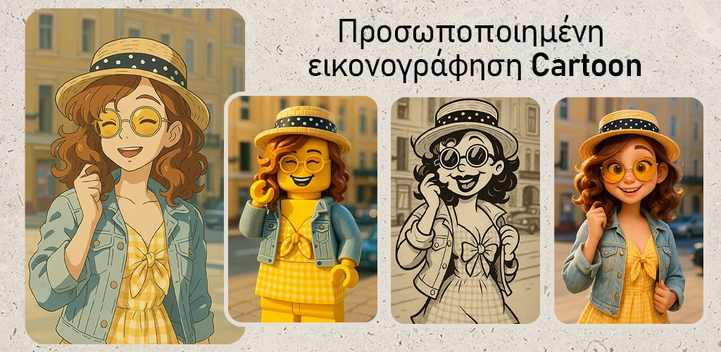 Προσωποποιημένη φωτογραφία Cartoon