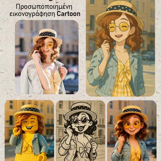 Προσωποποιημένη φωτογραφία Cartoon