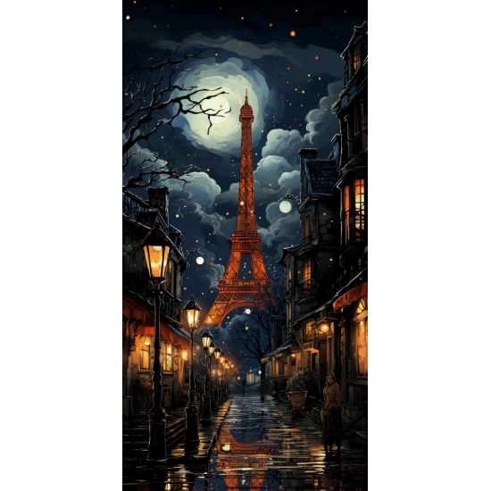 Beautiful night in paris - Πίνακας σε καμβά