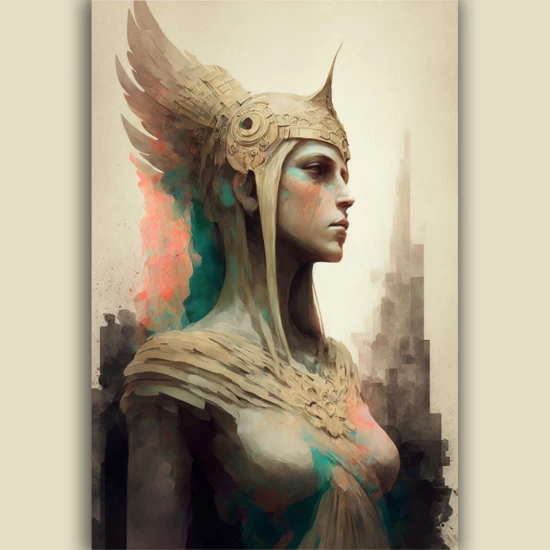 Beautiful elegant Athena statue - Πίνακας σε καμβά