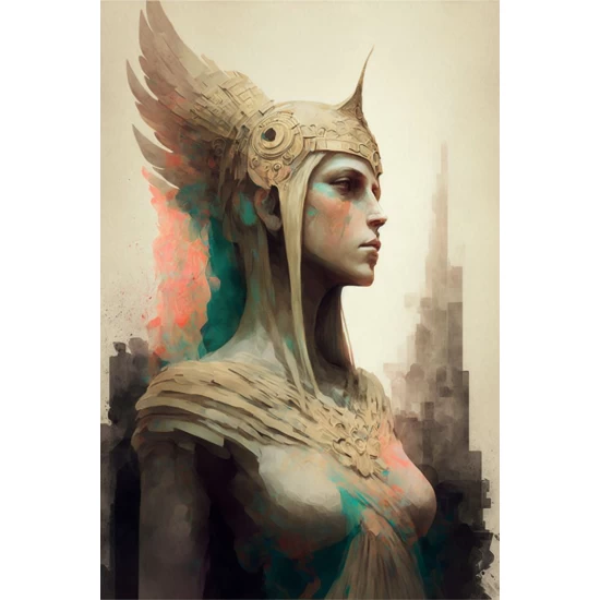 Beautiful elegant Athena statue - Πίνακας σε καμβά