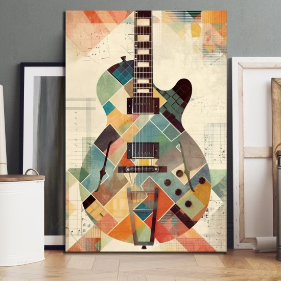 Fine art print of a six string electric guitar - Πίνακας σε καμβά