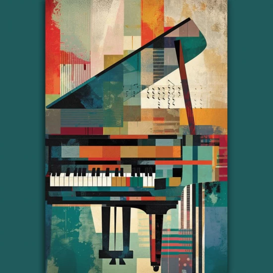 Fine art print of a piano - Πίνακας σε καμβά