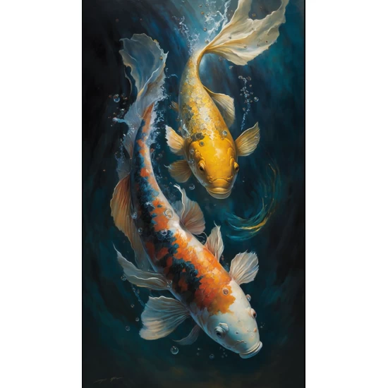 Koi fish - Πίνακας σε καμβά