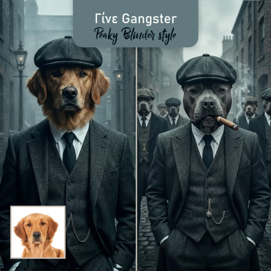 Pet Portrait - Το Κατοικίδιο σας ως Βασιλιάς ή Gangster