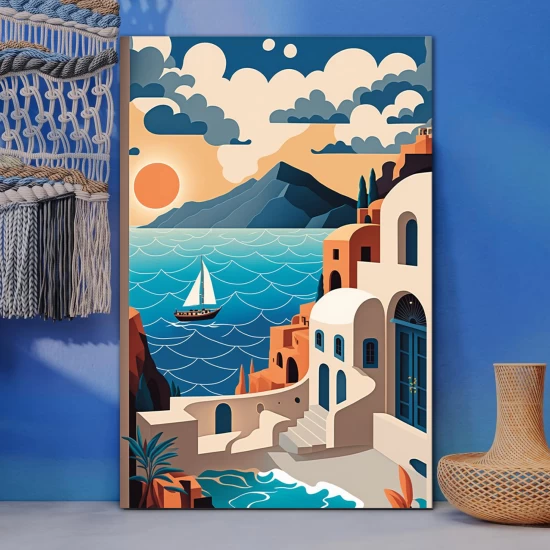 Aegean blue - Πίνακας σε καμβά