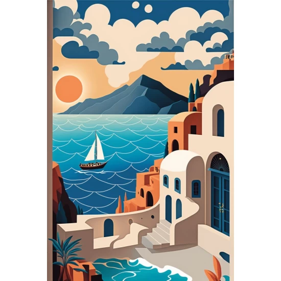 Aegean blue - Πίνακας σε καμβά