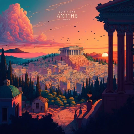 Ancient Greece 1 - Πίνακας σε καμβά
