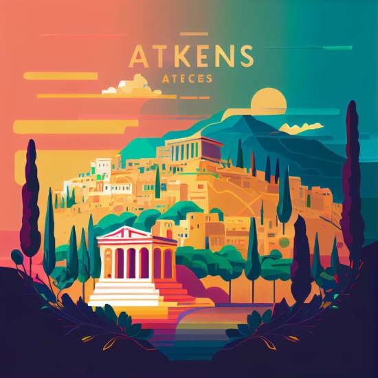 Ancient Greece 4 - Πίνακας σε καμβά