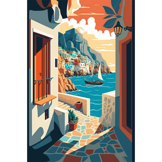 Blue Aegean - Πίνακας σε καμβά