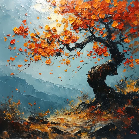 Autumn tree 2 - Πίνακας σε καμβά