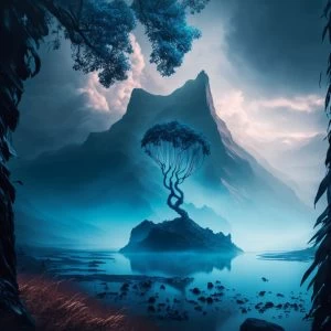 Mist landscape 2 - Πίνακας σε καμβά