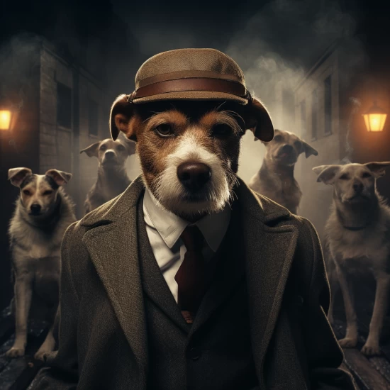 Jack russell - Mafia animals - Πίνακας σε καμβά