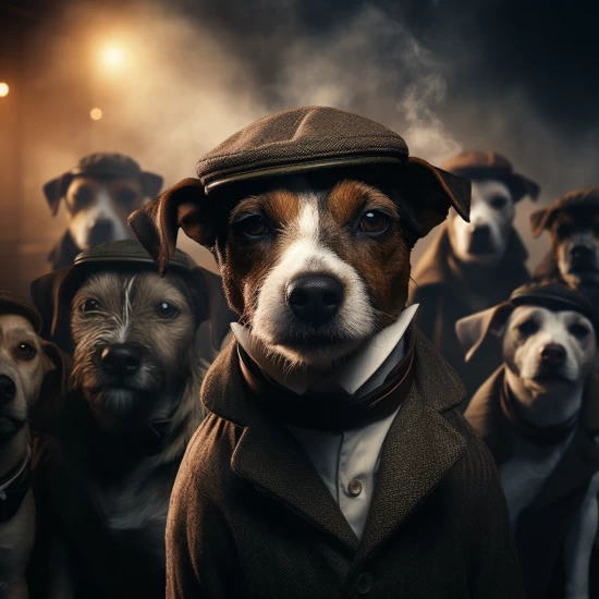 Jack russell 3 - Mafia animals - Πίνακας σε καμβά