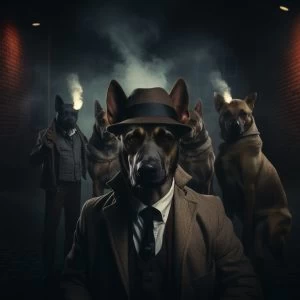Malinois 3 - Mafia animals - Πίνακας σε καμβά Malinois 3 - Mafia animals - Πίνακας σε καμβά