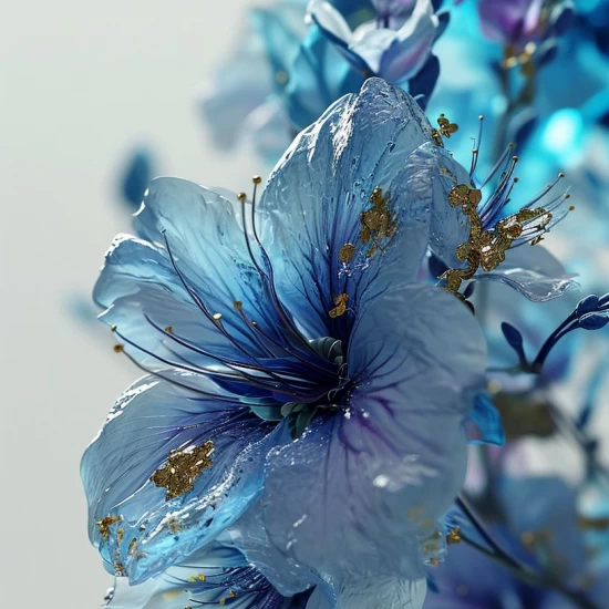 Blue petals - Πίνακας σε καμβά