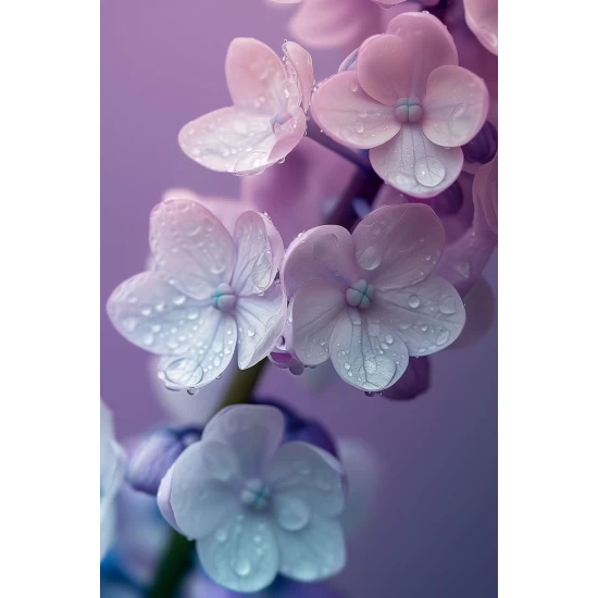 Drops and flowers - Πίνακας σε καμβά