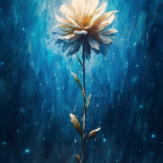 Flower in the rain - Πίνακας σε καμβά