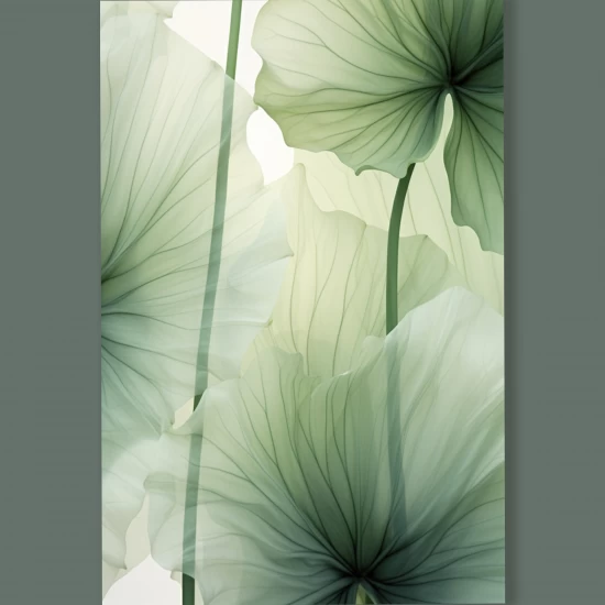 Green lotus leaf - Πίνακας σε καμβά