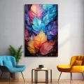 Leaves in rainbow colors - Πίνακας σε καμβά