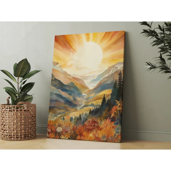 The sun - Πίνακας σε καμβά