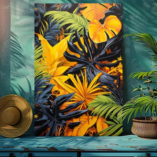 Tropical leaves - Πίνακας σε καμβά