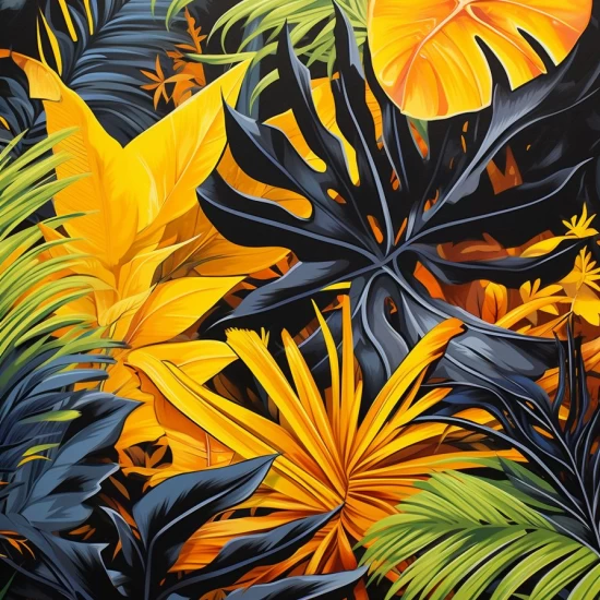 Tropical leaves - Πίνακας σε καμβά