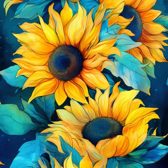 Yellow sunflowers - Πίνακας σε καμβά