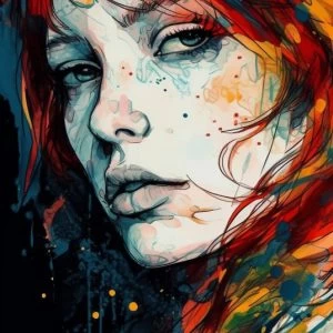 Artwork of a girl - Πίνακας σε καμβά Artwork of a girl - Πίνακας σε καμβά