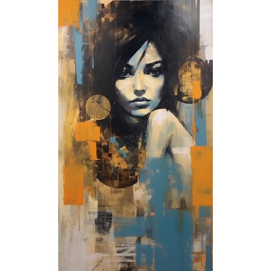 Brunette woman - Πίνακας σε καμβά