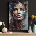 Color splashed woman - Πίνακας σε καμβά