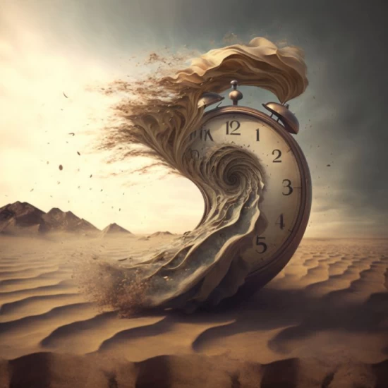 Clock in the wind - Πίνακας σε καμβά