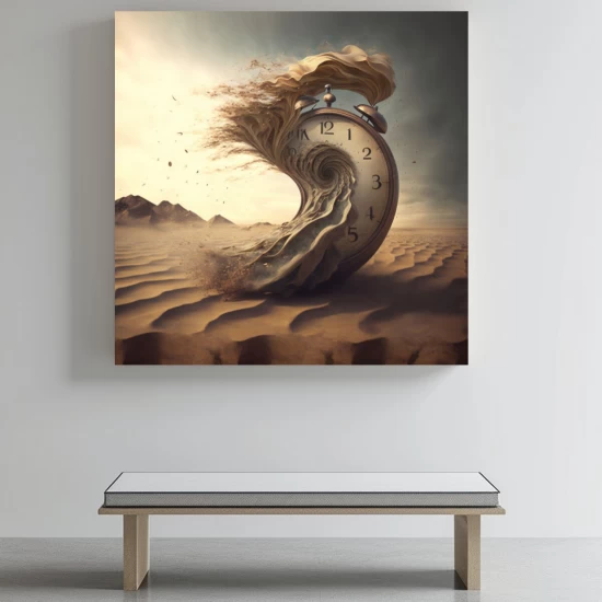 Clock in the wind - Πίνακας σε καμβά