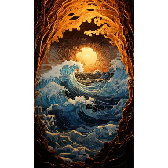 Escape from waves- Πίνακας σε καμβά