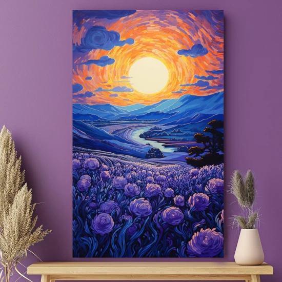 Fields of lavender - Πίνακας σε καμβά