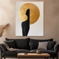 Minimalist black and gold - Πίνακας σε καμβά
