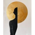 Minimalist black and gold - Πίνακας σε καμβά