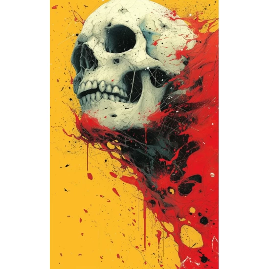 Skull and blood - Πίνακας σε καμβά