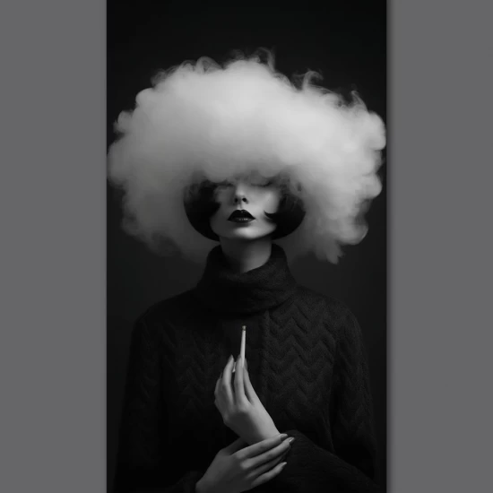 Smoking a cigarette - Πίνακας σε καμβά