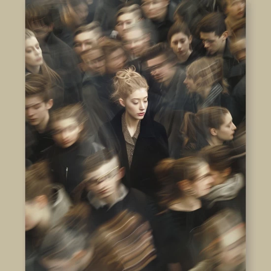 Surrounded by people - Πίνακας σε καμβά