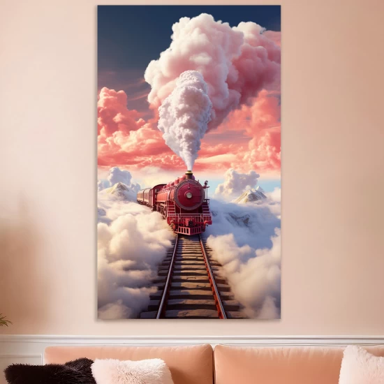 Train in the sky - Πίνακας σε καμβά