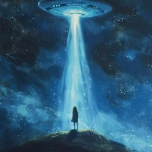 Ufo beam - Πίνακας σε καμβά