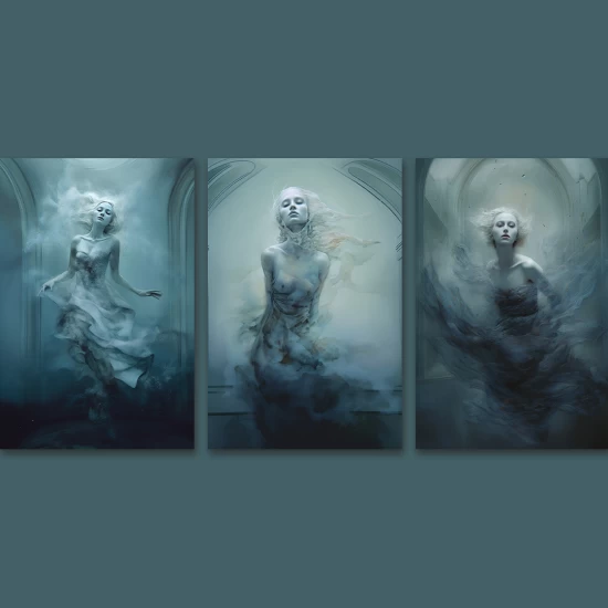 Woman underwater 4 - Πίνακας σε καμβά