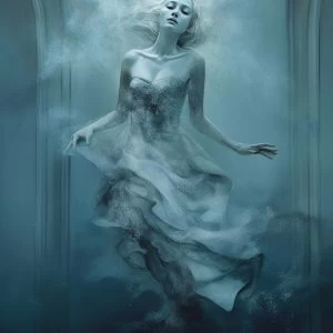 Woman underwater 3 - Πίνακας σε καμβά