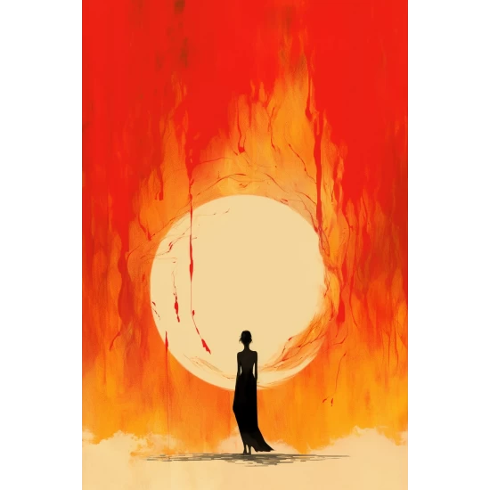 Burning moon - Πίνακας σε καμβά