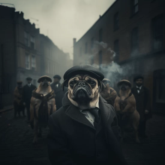 Pug - Mafia animals - Πίνακας σε καμβά