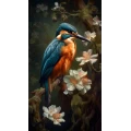 Kingfisher the lord of the flowers - Πίνακας σε καμβά