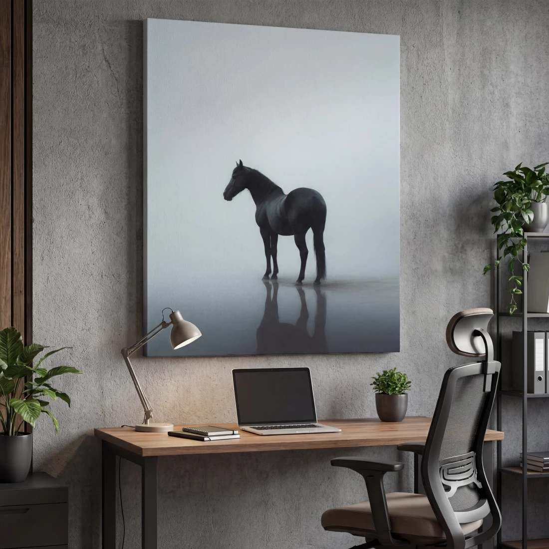 Black and white πίνακας καμβά για επαγγελματικό χώρο