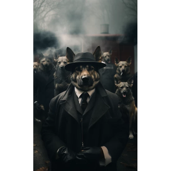 German Shepher - Mafia animals - Πίνακας σε καμβά